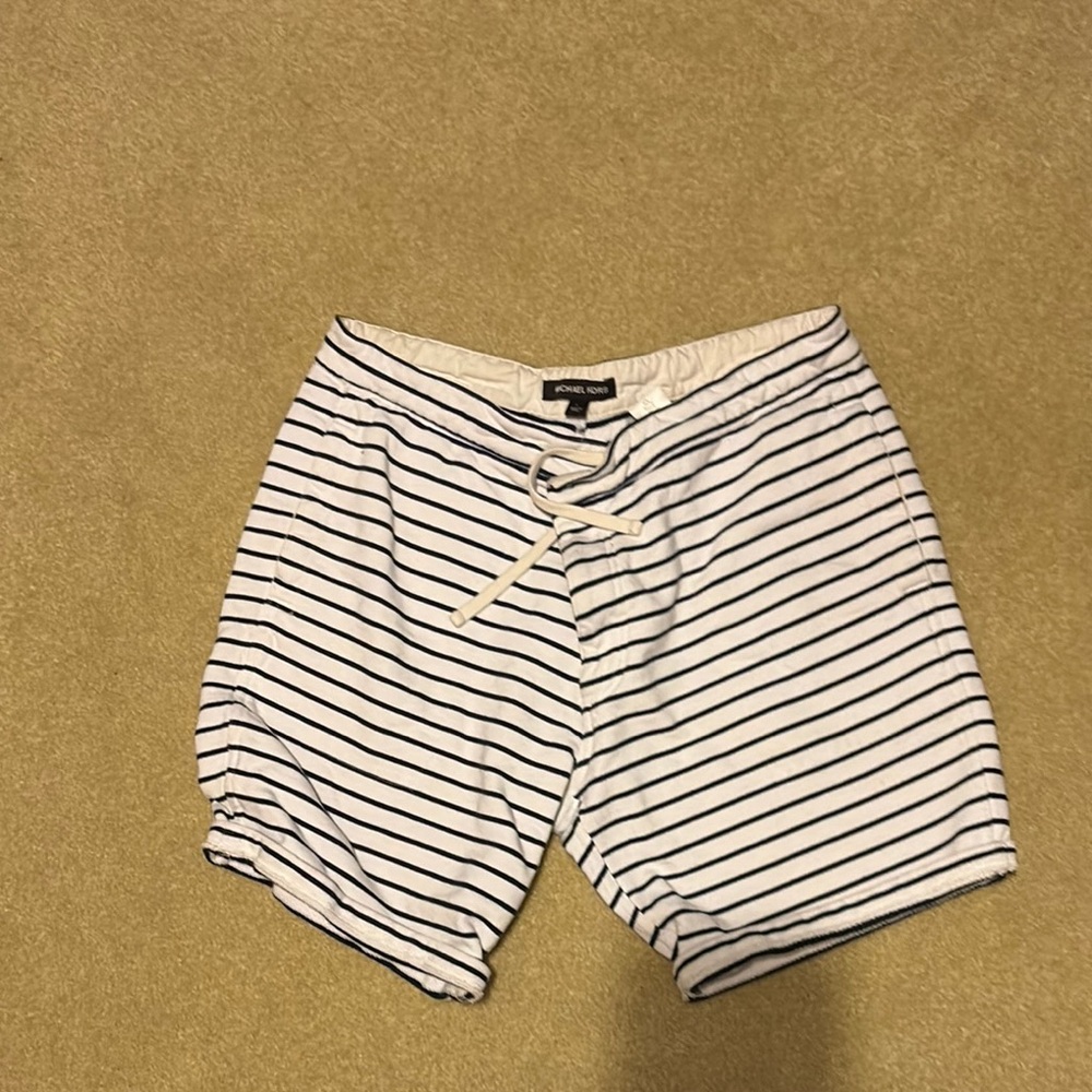 MICHAEL Michael Kors Striped White and Black Shorts
